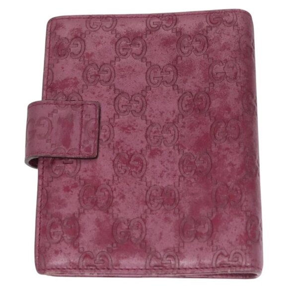 GUCCI GG Canvas Day Planner Cover 2 Set Black Purple Auth ti2799 - Picture 3 of 16